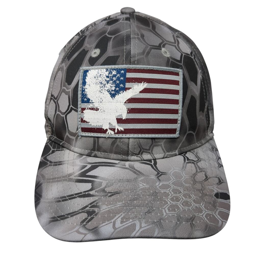 U.S. Flag Eagle Strapback Baseball Cap Multi One … - image 1